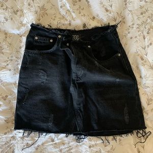 BDG Distressed Jean Skirt